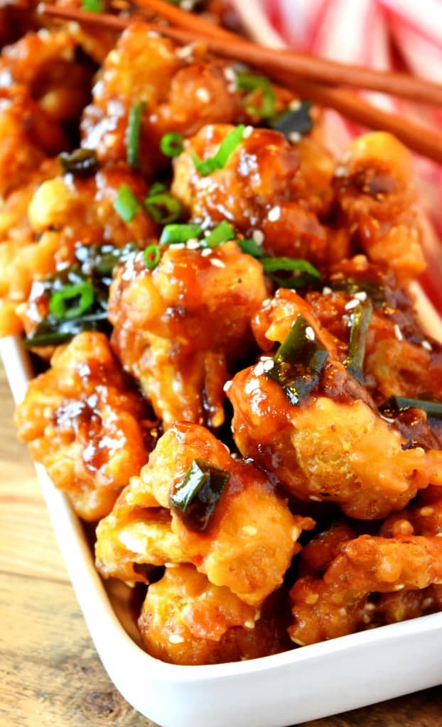 Fried Cauliflower in Garlic and Ginger Sauce