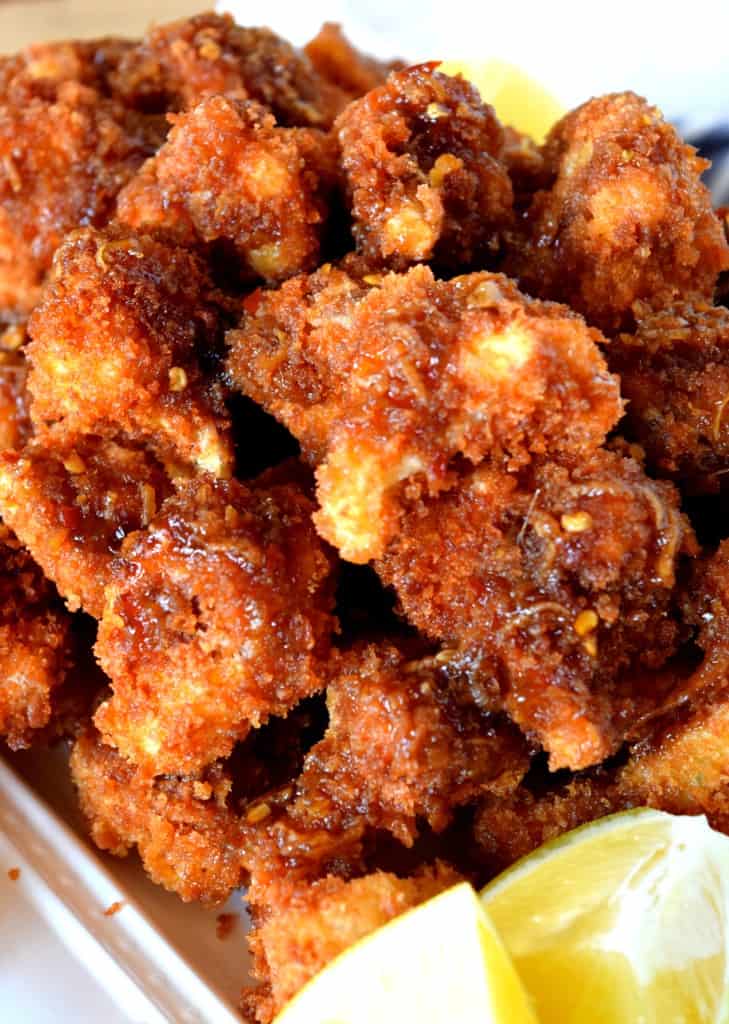 Crispy Fried Honey Lemon Glazed Cauliflower