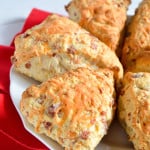Ham and cheese scones are a perfect savory nibble for brunch or breakfast!