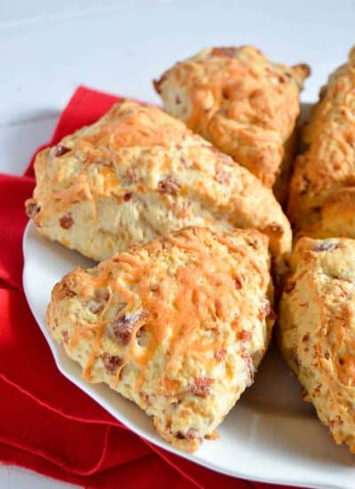 Ham and cheese scones are a perfect savory nibble for brunch or breakfast!