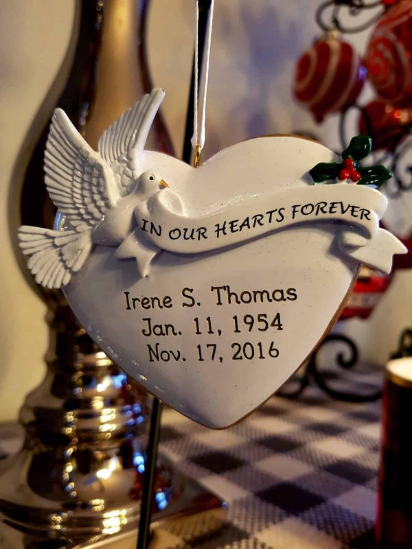 The most important ornament - a remembrance ornament for my mom.
