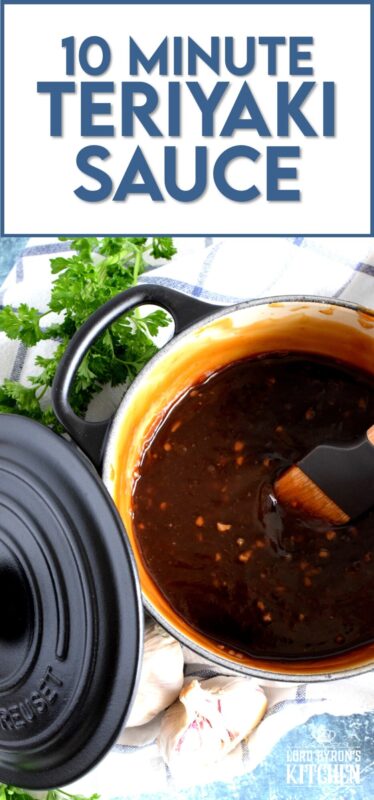 Homemade sauce is always better, and you can't beat this 10 Minute Teriyaki Sauce! Chances are, you'll have everything you'll need right in your pantry. The uses for this sweet and tangy, slightly salty sauce are endless too! #teriyaki #homemade #sauce