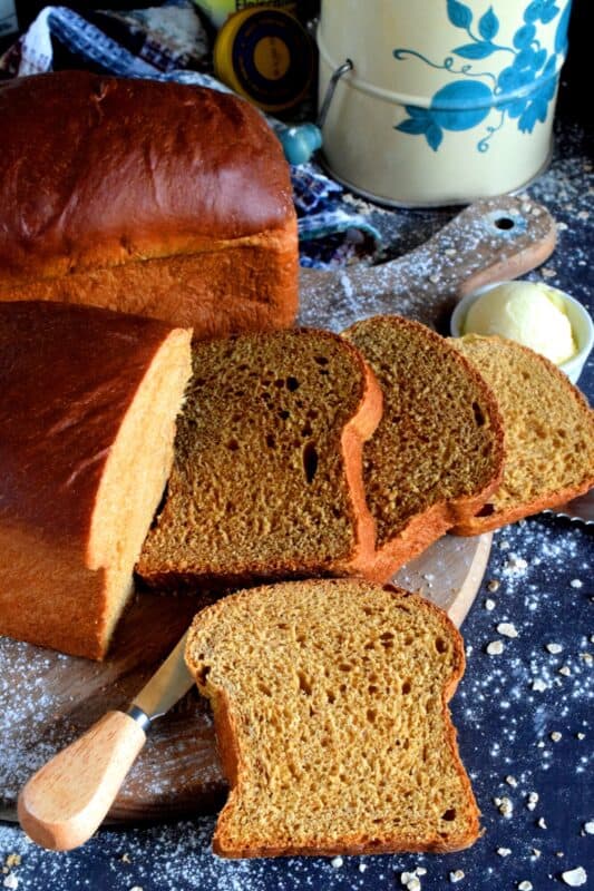 Every culture has traditional foods, and I can't think of one food that I associate with Newfoundland more than homemade bread. Newfoundland Molasses Sweet Bread is both a tradition and a treat! Make this bread plain or add raisins or dried currants to suit your tastes! #molasses #bread #sweetbread #traditional #newfie #newfoundland
