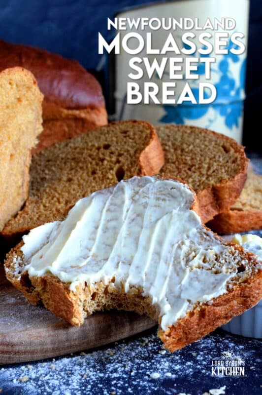 Every culture has traditional foods, and I can't think of one food that I associate with Newfoundland more than homemade bread. Newfoundland Molasses Sweet Bread is both a tradition and a treat! Make this bread plain or add raisins or dried currants to suit your tastes! #molasses #bread #sweetbread #traditional #newfie #newfoundland