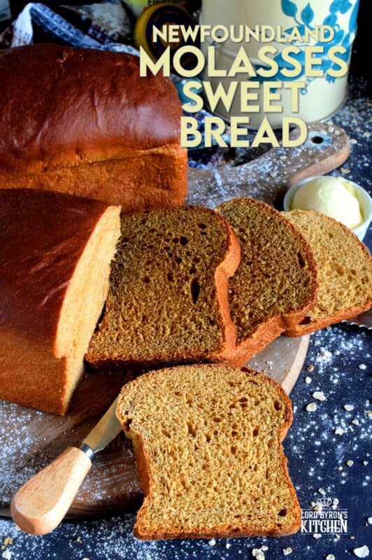 Every culture has traditional foods, and I can't think of one food that I associate with Newfoundland more than homemade bread. Newfoundland Molasses Sweet Bread is both a tradition and a treat! Make this bread plain or add raisins or dried currants to suit your tastes! #molasses #bread #sweetbread #traditional #newfie #newfoundland