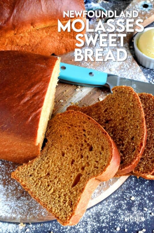 Every culture has traditional foods, and I can't think of one food that I associate with Newfoundland more than homemade bread. Newfoundland Molasses Sweet Bread is both a tradition and a treat! Make this bread plain or add raisins or dried currants to suit your tastes! #molasses #bread #sweetbread #traditional #newfie #newfoundland