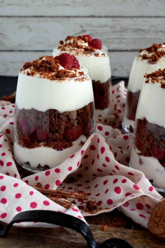 Raspberry Brownie Parfaits