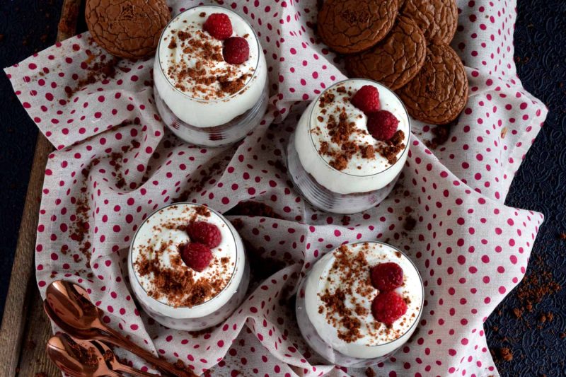 Raspberry Brownie Parfaits