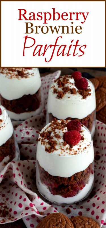 Raspberry Brownie Parfaits