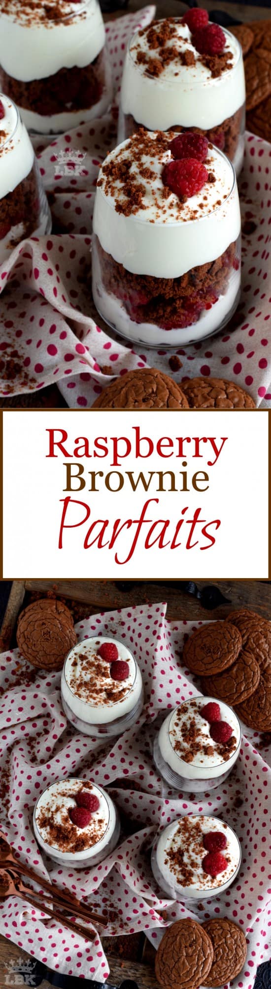Raspberry Brownie Parfaits