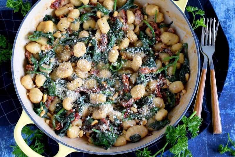 One Skillet Mediterranean Gnocchi