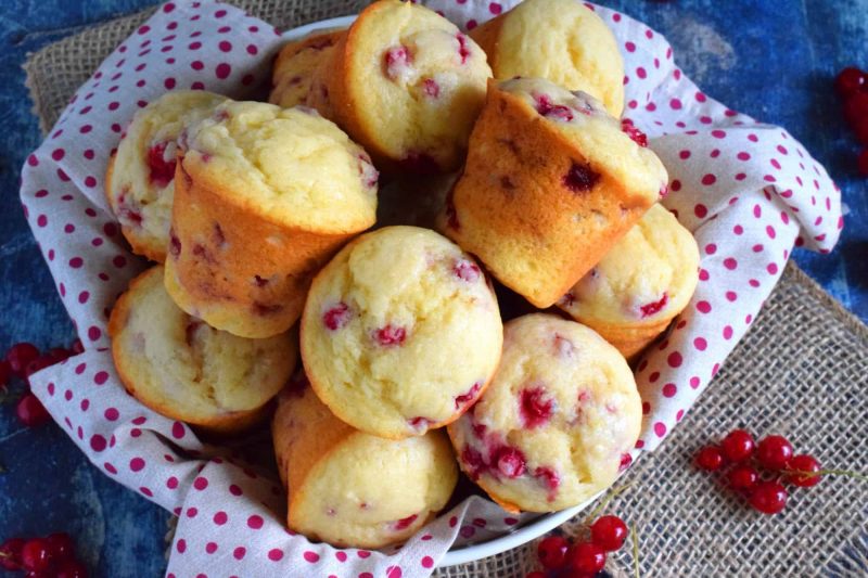 Red Currant Yogurt Muffins