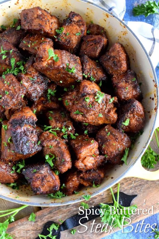 Spicy Buttered Steak Bites