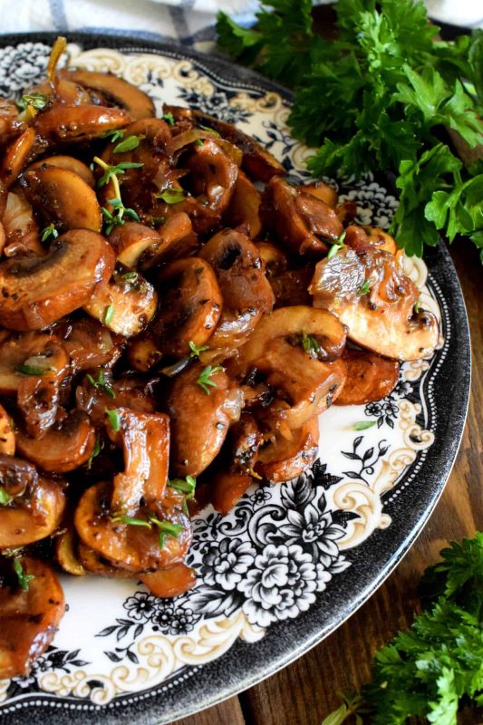 Brown Butter Mushrooms and Shallots