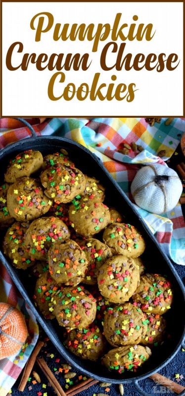 Pumpkin Cream Cheese Cookies - Light and fluffy cookies made with cream cheese and real pumpkin, Pumpkin Cream Cheese Cookies are loaded up with everything pumpkin!#pumpkin #spice #cookies #canned #puree