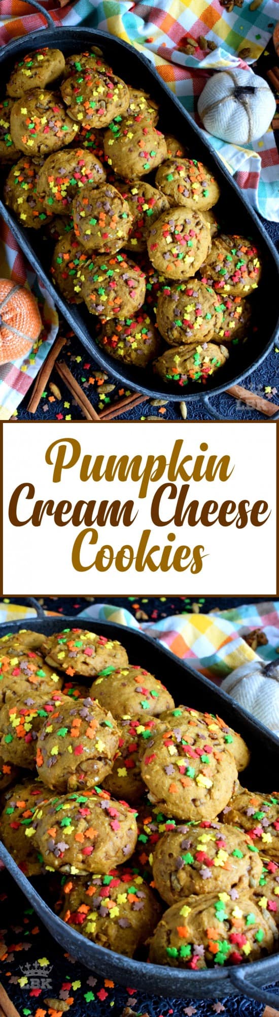 Pumpkin Cream Cheese Cookies - Light and fluffy cookies made with cream cheese and real pumpkin, Pumpkin Cream Cheese Cookies are loaded up with everything pumpkin!#pumpkin #spice #cookies #canned #puree
