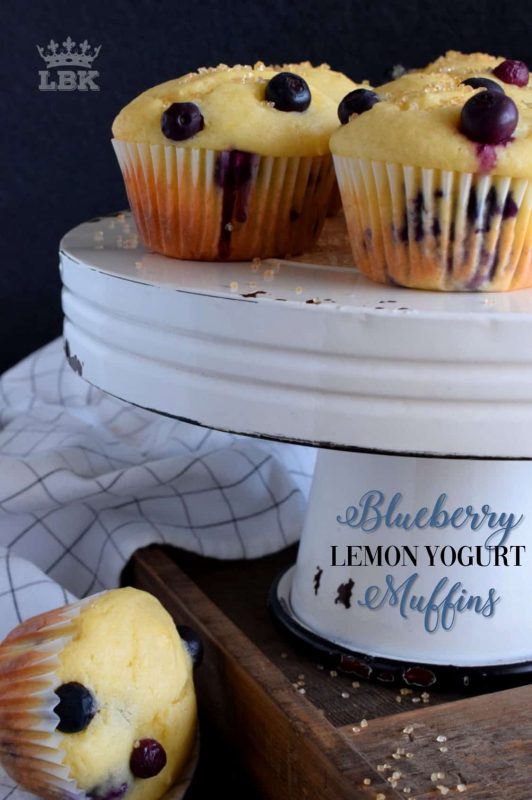 A pillow-soft and super moist blueberry-filled muffin made with yogurt and fresh lemon zest. Breakfast never tasted so good! This is a slow-down and enjoy kind of muffin!#blueberry #yogurt #muffins #lemon