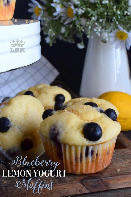 A pillow-soft and super moist blueberry-filled muffin made with yogurt and fresh lemon zest. Breakfast never tasted so good! This is a slow-down and enjoy kind of muffin!#blueberry #yogurt #muffins #lemon