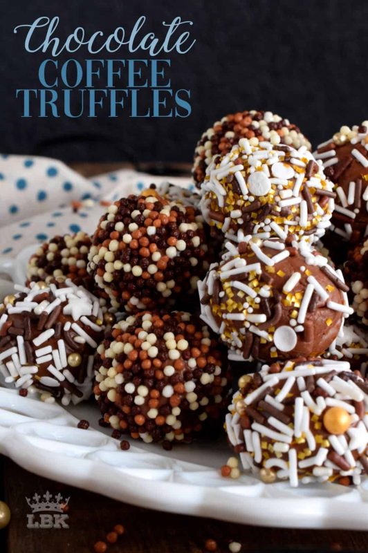 An easy to make dessert recipe, Coffee Chocolate Truffles are no-bake and uses very simple ingredients - including instant coffee or espresso granules!#chocolate #truffles #coffee #espresso #instant