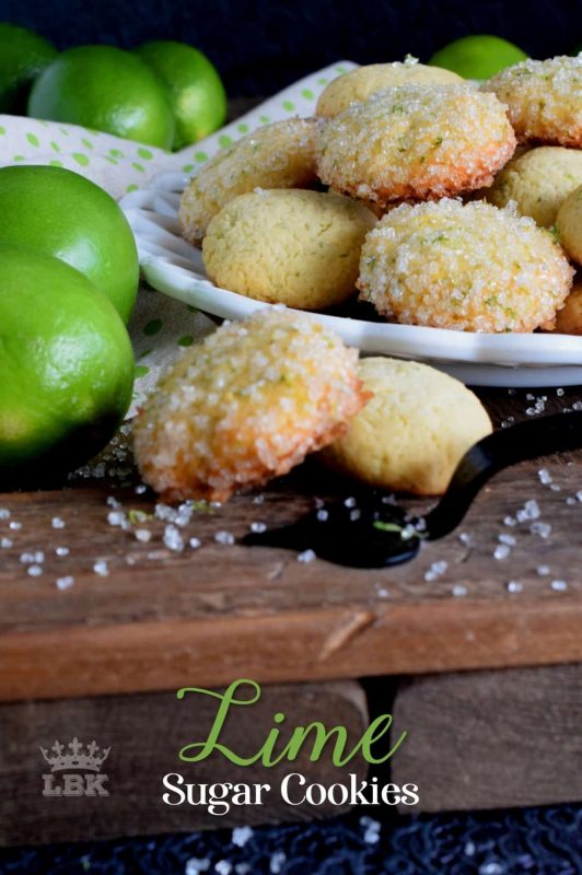 Deliciously tart Lime Sugar Cookies, made with real lime zest, and sweetened with sugar and a touch of honey, are the perfect afternoon tea time confection!#lime #zest #citrus #cookies #sugar #tart