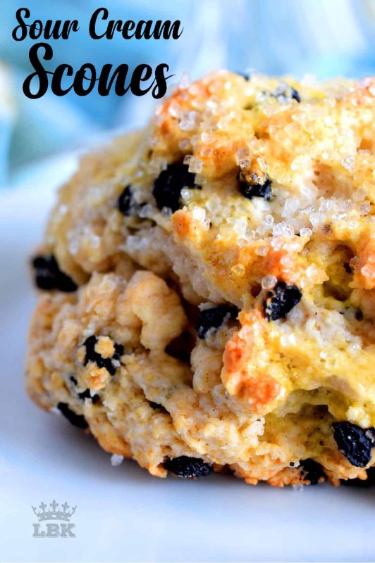 Light and fluffy, these Sour Cream Scones are just the thing for those warmer weather intimate brunches. Brew some coffee and tea; company's coming!#scones #easy #personalize #sourcream #plain #noyeast