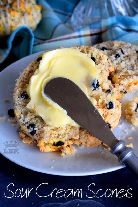 Light and fluffy, these Sour Cream Scones are just the thing for those warmer weather intimate brunches. Brew some coffee and tea; company's coming!#scones #easy #personalize #sourcream #plain #noyeast