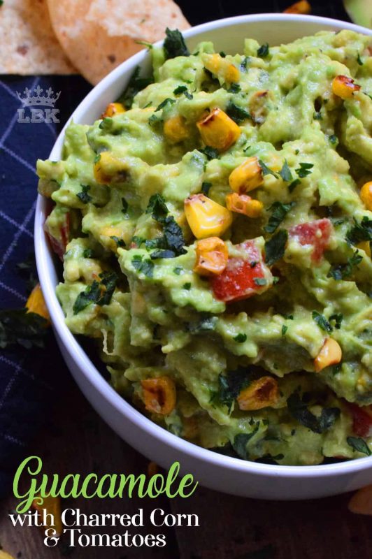 Everyone loves guacamole; it's all the rage! Plain is fine, but why settle for ordinary when you can make extraordinary Guacamole with Charred Corn and Tomatoes? Break out the chips, this dip is ready!#guacamole #charred #corn #tomatoes #guac #dip