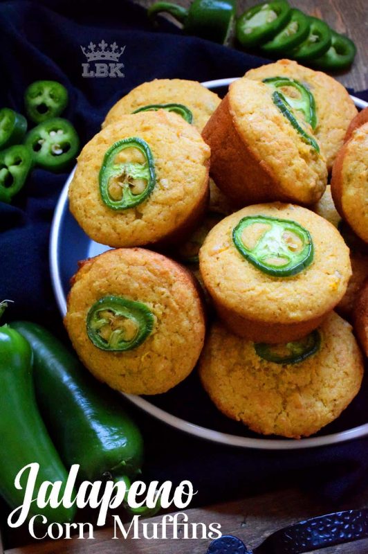 Super light and extremely delicious, Jalapeno Corn Muffins are the perfect accompaniment to soups and chilies. Made with corn, cornmeal, buttermilk and butter, what's not to love?#corn #cornbread #muffins #cornmeal