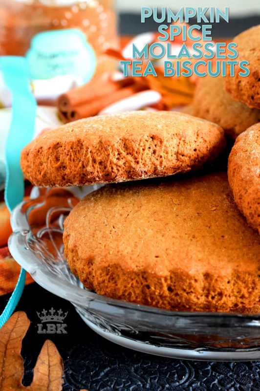 Warm, comforting, aromatic, and delicious – Pumpkin Spice Molasses Tea Biscuits are rustic in presentation and are the definition of home style, old-fashioned baking. #pumpkinspice #molasses #teabiscuit #biscuit #spice #pumpkin