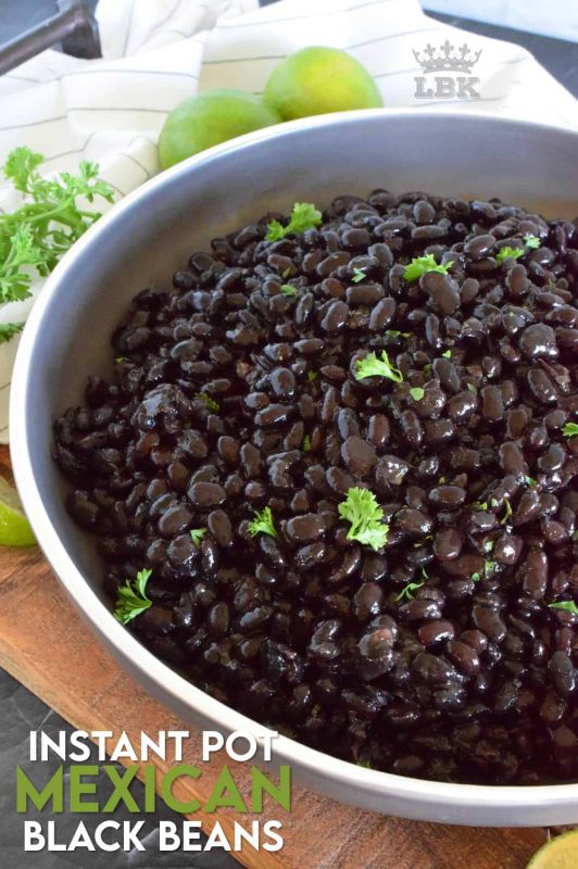 A perfect side dish, or a great burrito filling, Instant Pot Mexican Black Beans are easy to make. They are very delicious and packed with everything good for you! 40 minutes start to finish! #instantpot #mexican #blackbeans #sidedish