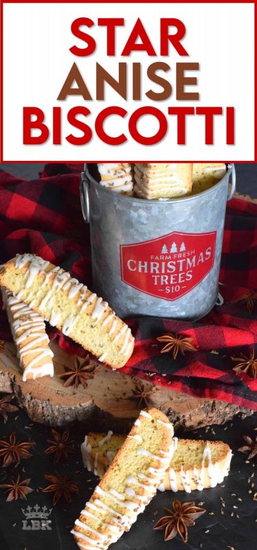 If you love the taste of licorice, you'll love Star Anise Biscotti! Light and crispy, and beautifully glazed with simple icing; these pair so well with a latte and make a perfect afternoon treat! #star #anise #licorice #biscotti #christmas #holiday #baking #glazed