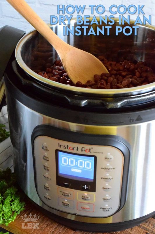No more pre-soaking the beans before you start cooking! Take the guesswork out completely with this guide to How to Cook Dry Beans in an Instant Pot! Any dry bean will work the exact same way!! #instantpot #drybeans #canning #howto