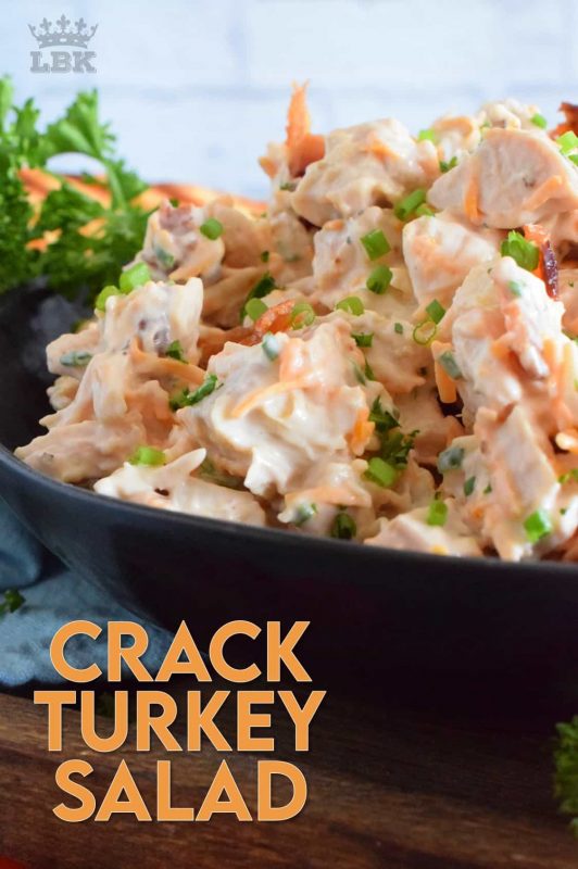 Piled high on a sandwich, or scooped up with your favourite snacking crackers, this is a recipe you won't be able to get enough of! This salad is called Crack Turkey Salad for a reason! #leftoverturkey #turkey #turkeysalad #cracksalad #crack