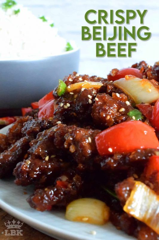 Tender strips of beef, which has been fried until crispy, and then tossed in a sweet, spicy sauce, is what Crispy Beijing Beef is all about! Prepared with onions and peppers, serve with sticky rice for a complete meal! #crispy #friedbeef #beijingbeef #asianbeef #chinesefood #homemadechinesefood #beef