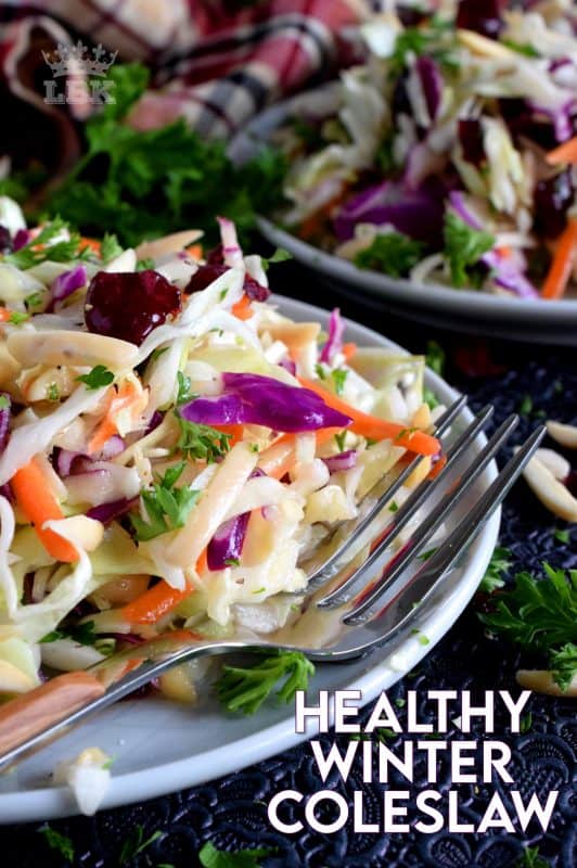 Did you know a coleslaw could be turned into a healthy and hearty meal? With my Easy Healthy Winter Coleslaw recipe, you'll see just what I'm talking about! #coleslaw #salad #wintersalad
