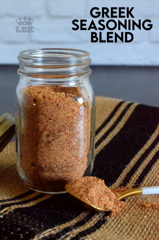 Once you take a few minutes to mix together your own homemade Greek Seasoning Blend, you open the door to endless recipe possibilities! Prepared with what most of us have in our spice racks already, this blend will keep in your pantry for months! #Greek #spiceblend #seasoning #homemadespices #spicerack #spices