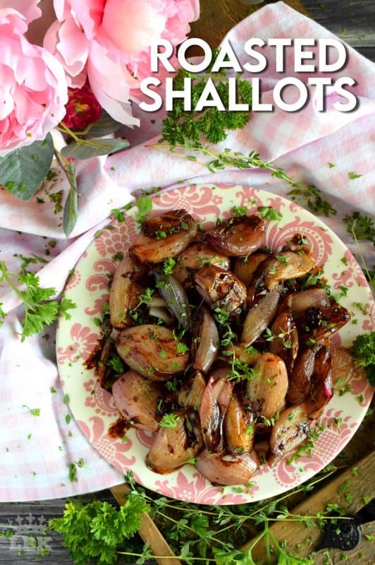 Casually simple, elegantly delicious; roasted shallots couldn't possibly get any easier and the possibilities are endless! #roasted #shallots #vegetables #root #onions