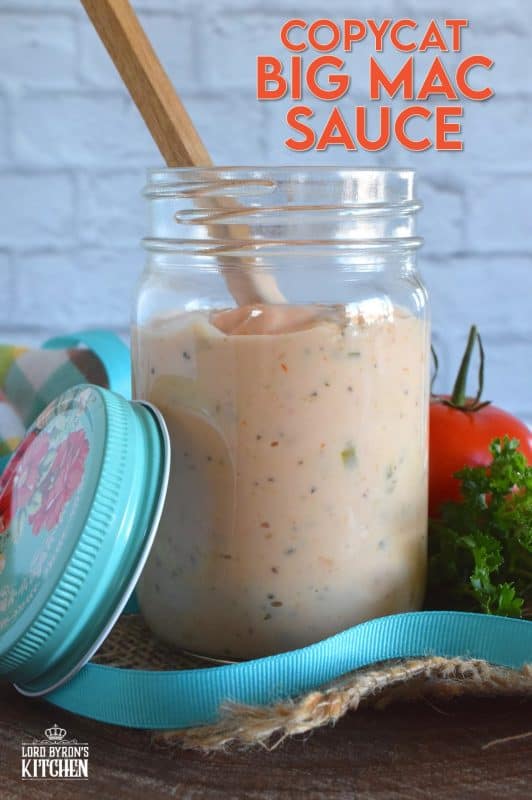 There are many Copycat Big Mac Sauce recipes out there, but this one is the best! It's so easy to make, and has a zingy flavour, and it's super creamy. We use it on burgers, as a dip for fries, and also on pizza! #bigmac #copycat #copycatrecipes #mcdonalds #sauce #bigmacsauce