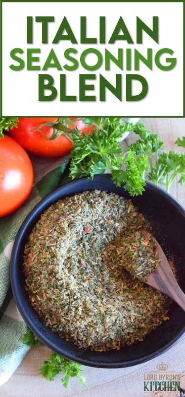 Homemade seasoning blends are the best! All you need is your spice rack and a few minutes to make your own version of the popular Italian Seasoning Blend. It will open up lots of recipe possibilities and save you money too! Prepared with what most of us have in our spice racks already, this blend will keep in your pantry for months! #italian #italianseasoning #spices #seasoningblends #spiceblends