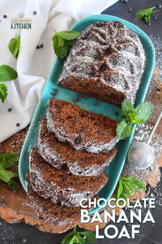 Loaded with milk chocolate chips, this Chocolate Banana Loaf is the most moist and delicious loaf ever! Prepared with only a bowl and a spatula; no sifting or adding ingredients one at a time. Dump everything in a bowl, stir to combine, and bake! #bananabread #loaf #bananachocolate #chocolate #chocolatechip