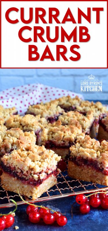 So fast, so easy, and so delicious! Red Currant Crumb Bars are a great dessert anytime, but also a delicious weekend brunch item! It's as easy as spreading homemade red currant jam between two layers of crumb topping! #red #currant #crumb #topping #bars #squares #redcurrants