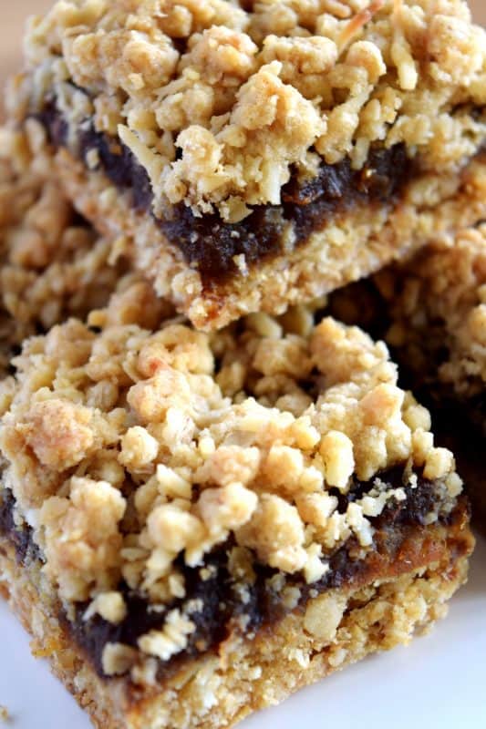 Newfoundland Date Squares are a traditional Newfoundland treat! Slightly sweet, with a crumb topping, and a soft, chewy center, they are just perfect for an afternoon snack with a cup of hot tea! These are a regular treat on the island; no special occasion is needed! #newfoundland #newfie #traditional #recipes #date #squares