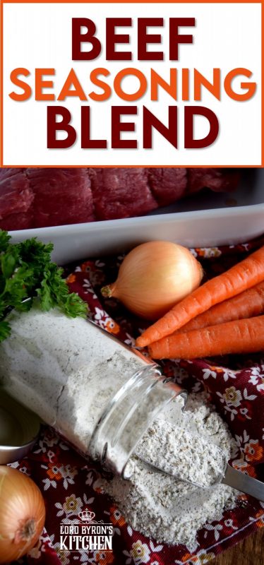 Pre-mixed seasoning blends are perfect for the home cook with a busy lifestyle.  Consider using Beef Seasoning Blend on a roast beef, on steak before pan-searing it, or toss some with diced potatoes and roast until browned.  This blend has everything you need to season meat and vegetables just right every time! #beef #beefseasoning #seasoning #seasoningblends #spiceblend