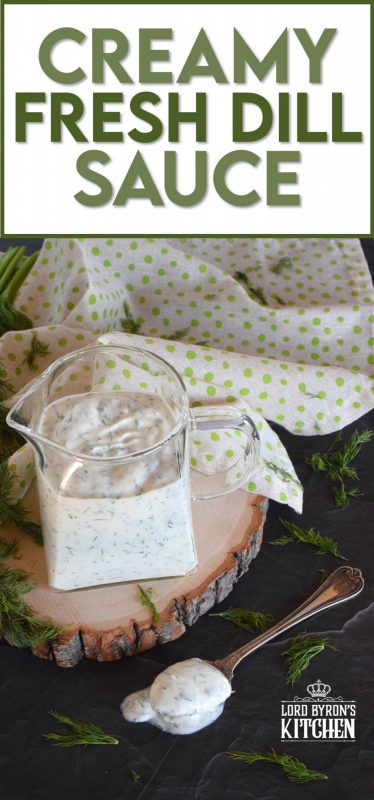 Are you ready for a burst of bold and refreshing flavour?  Creamy Fresh Dill Sauce is a sauce, a dip, and a spread all in one! Great with seafood, baked potato, pasta, etc. Ready in five minutes, it's budget-friendly and perfect anytime! #dillsauce #sauce #freshdill #creamy #homemadesauce #dippingsauce