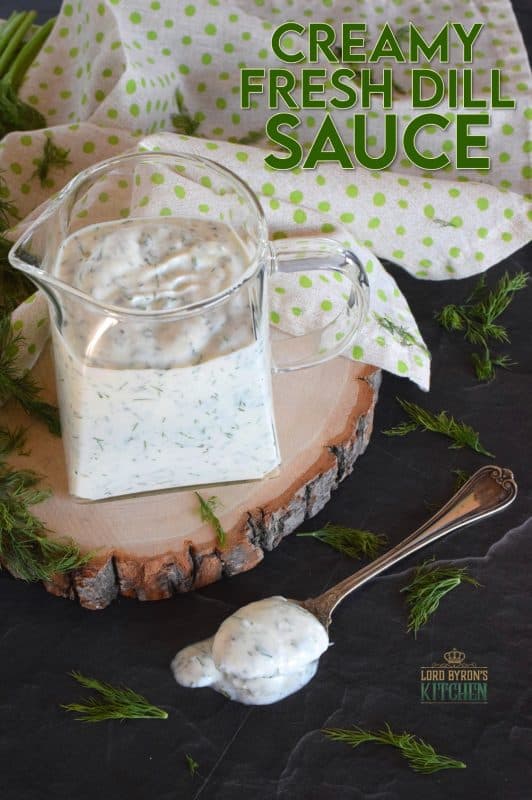 Are you ready for a burst of bold and refreshing flavour? Creamy Fresh Dill Sauce is a sauce, a dip, and a spread all in one! Great with seafood, baked potato, pasta, etc. Ready in five minutes, it's budget-friendly and perfect anytime! #dillsauce #sauce #freshdill #creamy #homemadesauce #dippingsauce