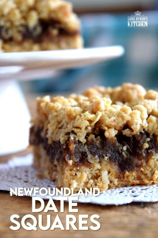 Newfoundland Date Squares are a traditional Newfoundland treat! Slightly sweet, with a crumb topping, and a soft, chewy center, they are just perfect for an afternoon snack with a cup of hot tea! These are a regular treat on the island; no special occasion is needed! #newfoundland #newfie #traditional #recipes #date #squares
