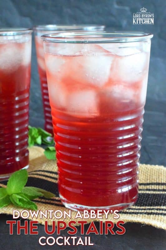If you are looking for a weaker cocktail, Downton Abbey's The Upstairs Cocktail is just the drink! This cocktail has a bold, refreshing taste, but the amount of alcohol in this drink is quite low. Serve this cocktail with lots of ice to keep it super cold on a hot, summer day. #cocktail #downtonabbey #dubonnet #highball #upstairs