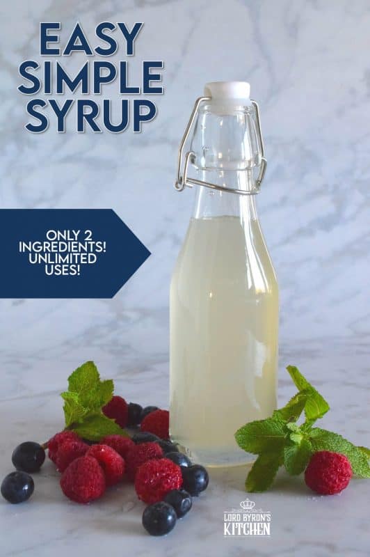 A simple syrup, sometimes referred to as a sugar syrup, is in its most basic form, a liquid sugar used to sweeten things like cocktails, fruit juice, and other beverages. But, its use has much further reach than just a cold and refreshing drink! #simplesyrup #sugarsyrup #syrup #sugar