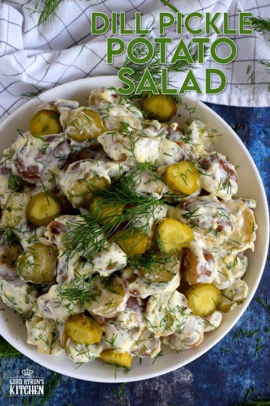 For the serious dill pickle enthusiast, Dill Pickle Potato Salad is a creamy, dill-packed side dish fit for any summertime meal! #dillpickle #dill #pickle #potato #salad #summer