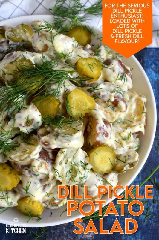 For the serious dill pickle enthusiast, Dill Pickle Potato Salad is a creamy, dill-packed side dish fit for any summertime meal! #dillpickle #dill #pickle #potato #salad #summer